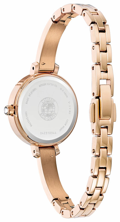 Citizen Popular - Silhouette Crystal White Dial Stainless Steel Bracelet EM0863-53D
