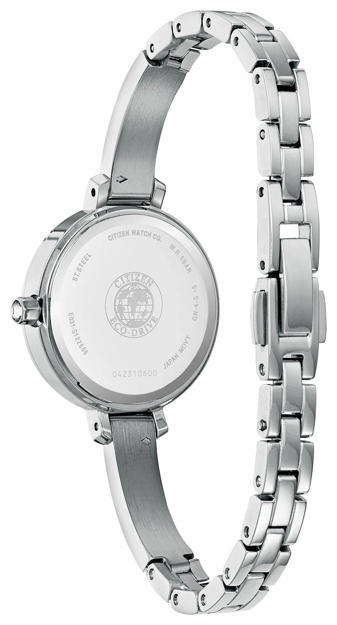Citizen Latest - Silhouette Crystal White Dial Stainless Steel Bracelet EM0860-51D