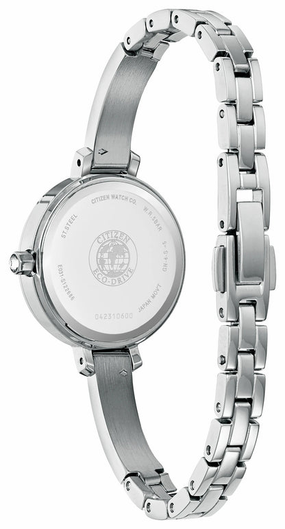 Citizen Latest - Silhouette Crystal White Dial Stainless Steel Bracelet EM0860-51D