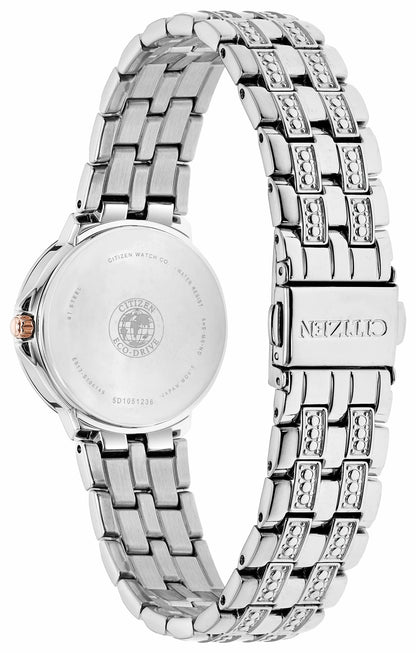 Citizen Recommended - Silhouette Crystal - Ladies Eco-Drive EW2340-58A Silver Watch