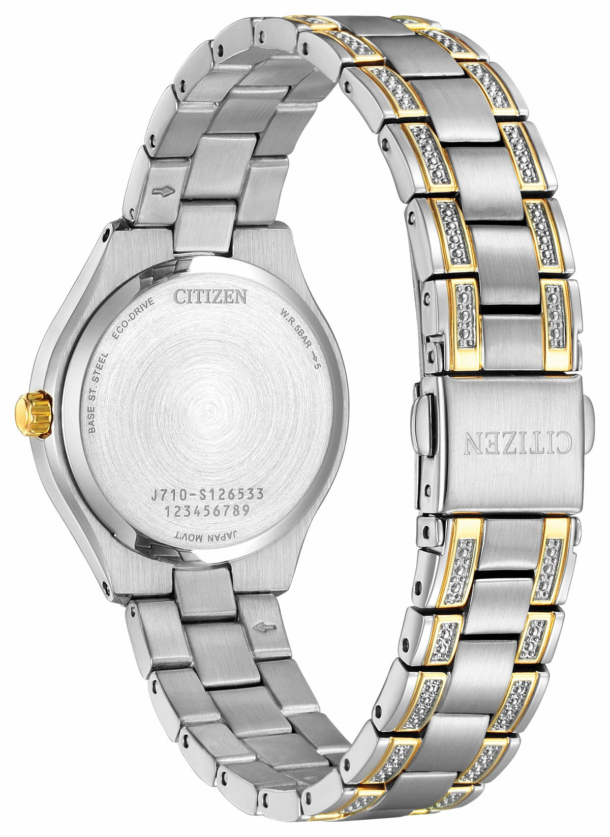 Citizen Exclusive - Silhouette Crystal Navy Dial Stainless Steel Bracelet FE1234-50L