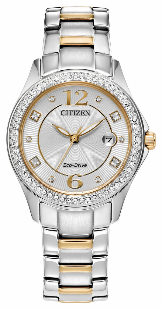 Citizen Signature - Crystal Silver-Tone Dial Stainless Steel Bracelet FE1146-71A