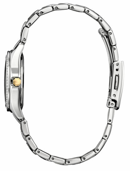 Citizen Signature - Crystal Silver-Tone Dial Stainless Steel Bracelet FE1146-71A