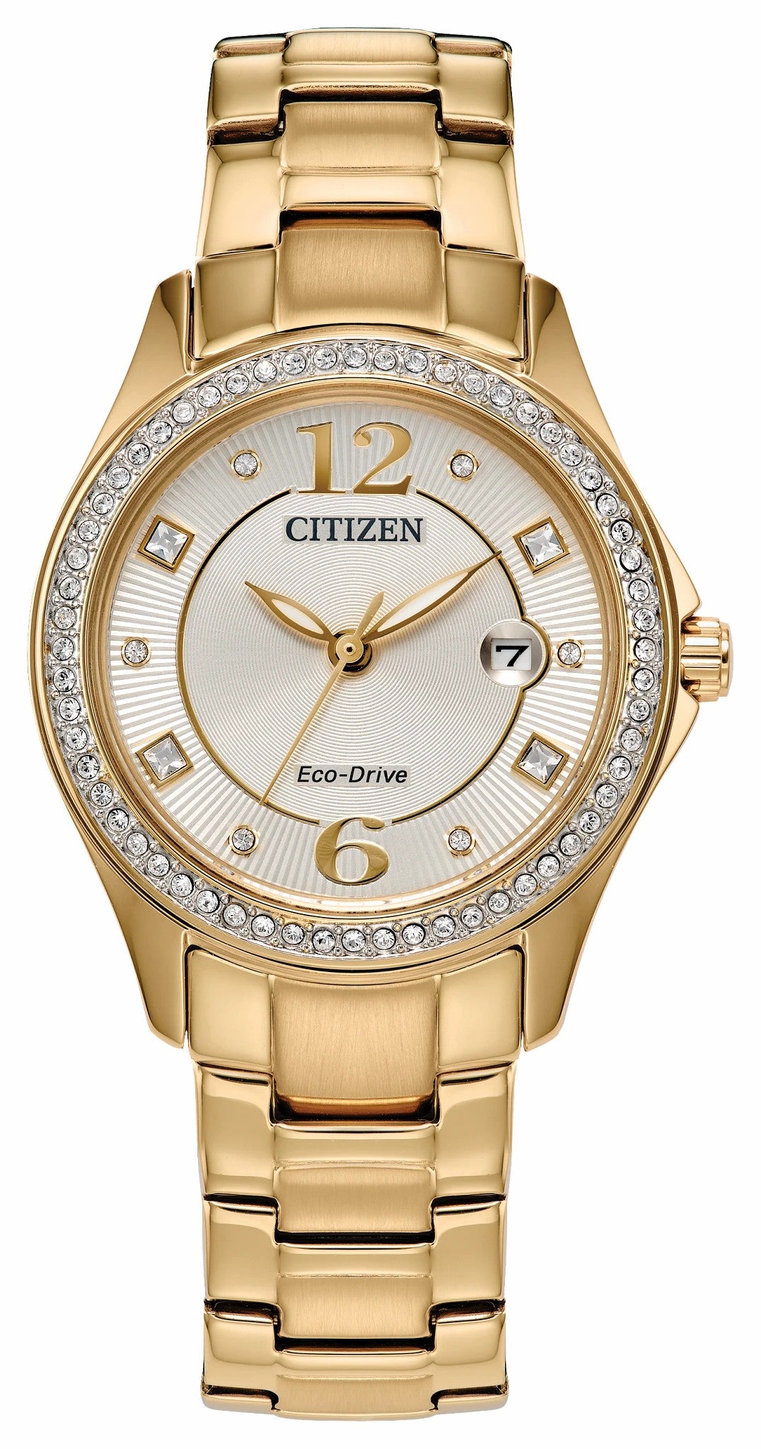 Citizen Top Pick - Crystal Champagne Dial Stainless Steel Bracelet FE1147-79P