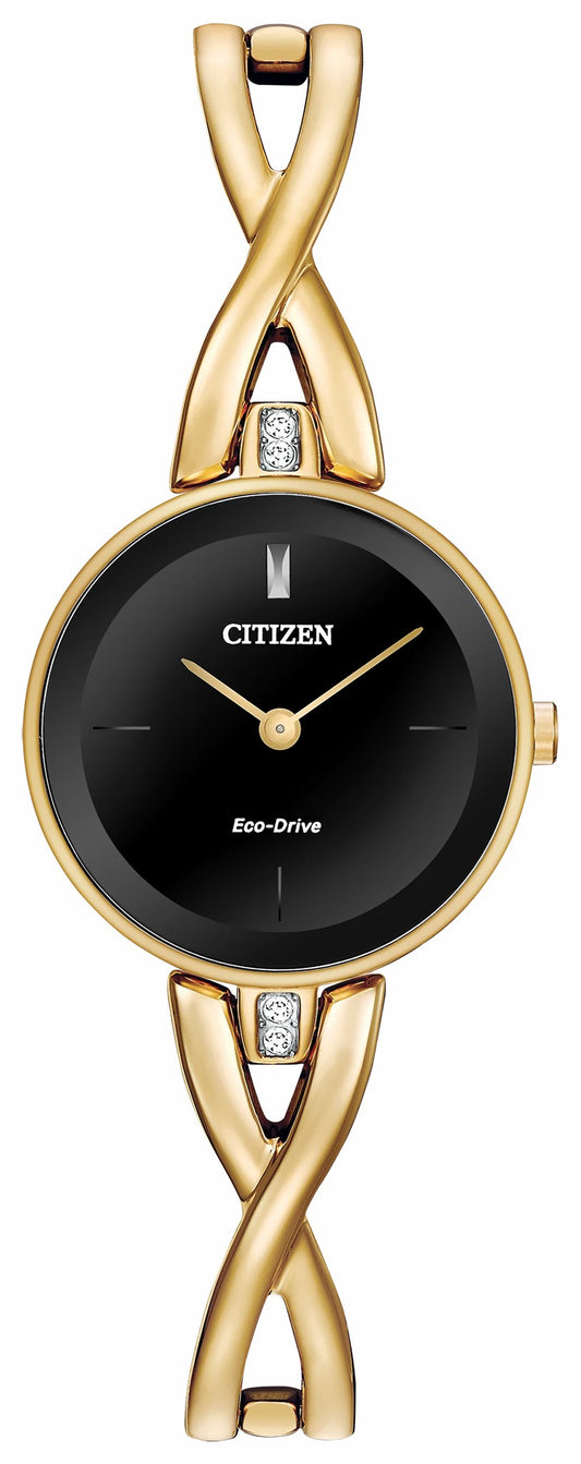 Citizen Great Value - Axiom - Ladies Eco-Drive EX1422-54E Gold Tone Strap Watch