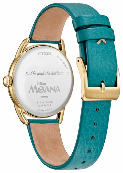 Citizen Sale - Moana's Ocean Adventure Champagne Dial Leather Strap FE6182-46Y
