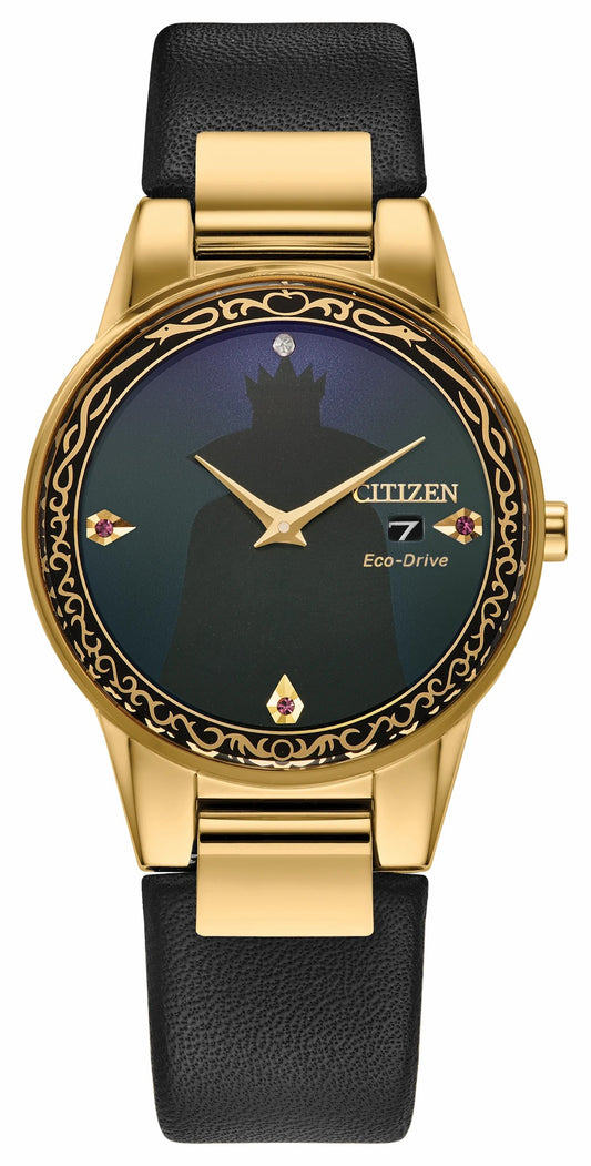Citizen Customer Favorite - Evil Queen Shadow Black Dial Leather Strap GA1082-46W