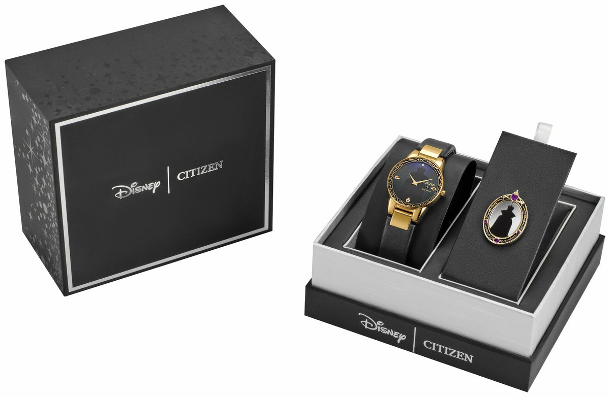 Citizen Customer Favorite - Evil Queen Shadow Black Dial Leather Strap GA1082-46W