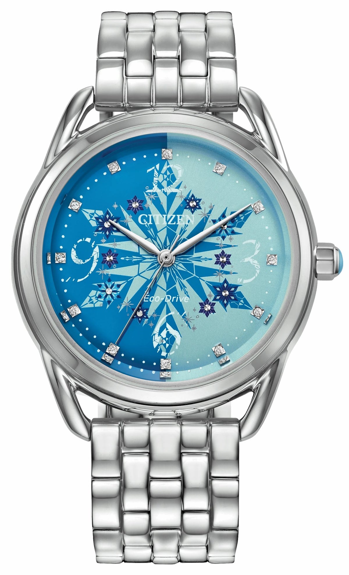 Citizen Hot Sale - Frozen Blue Dial Stainless Steel Bracelet FE7091-61W