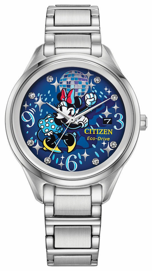 Citizen Trending - Dancing Minnie Blue Dial Stainless Steel Bracelet FE6106-52W