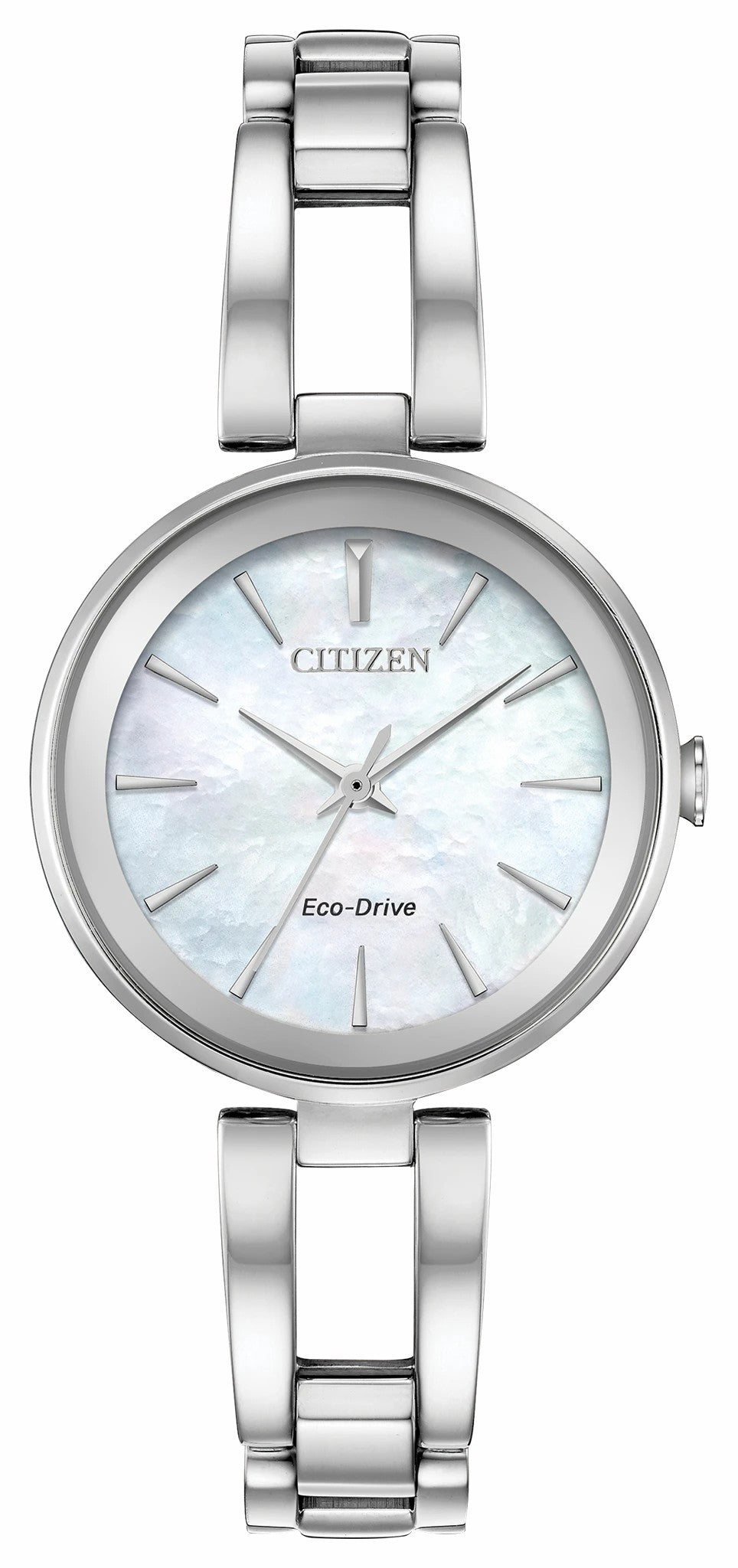 Citizen Latest - Axiom - Ladies Eco-Drive EM0630-51D Steel Pearl Dial Watch