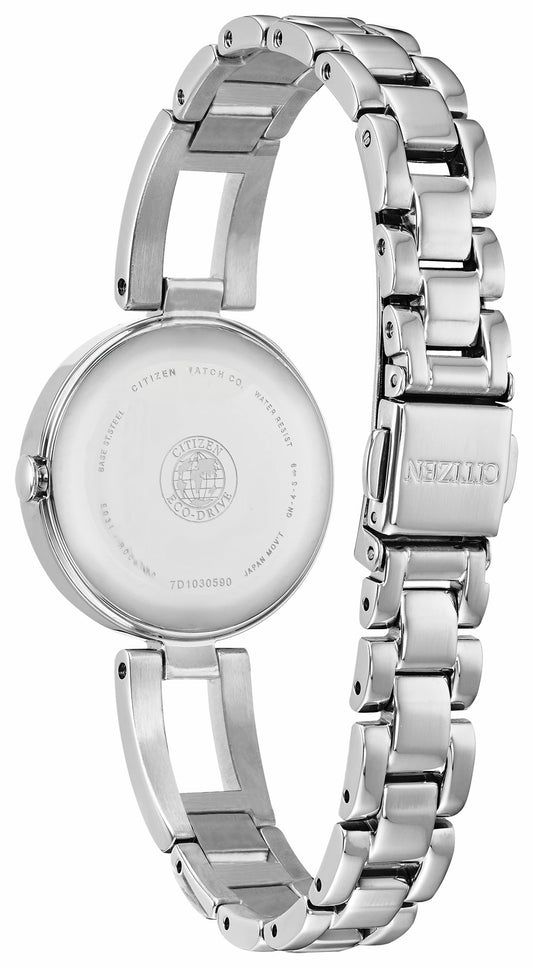 Citizen Latest - Axiom - Ladies Eco-Drive EM0630-51D Steel Pearl Dial Watch