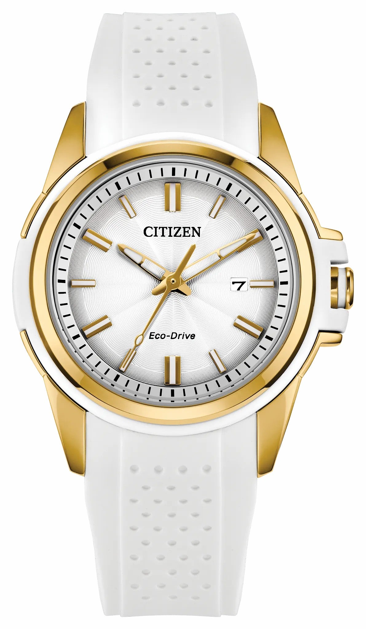 Citizen Discount - Veya Silver-Tone Dial Silicone Strap FE1262-03A