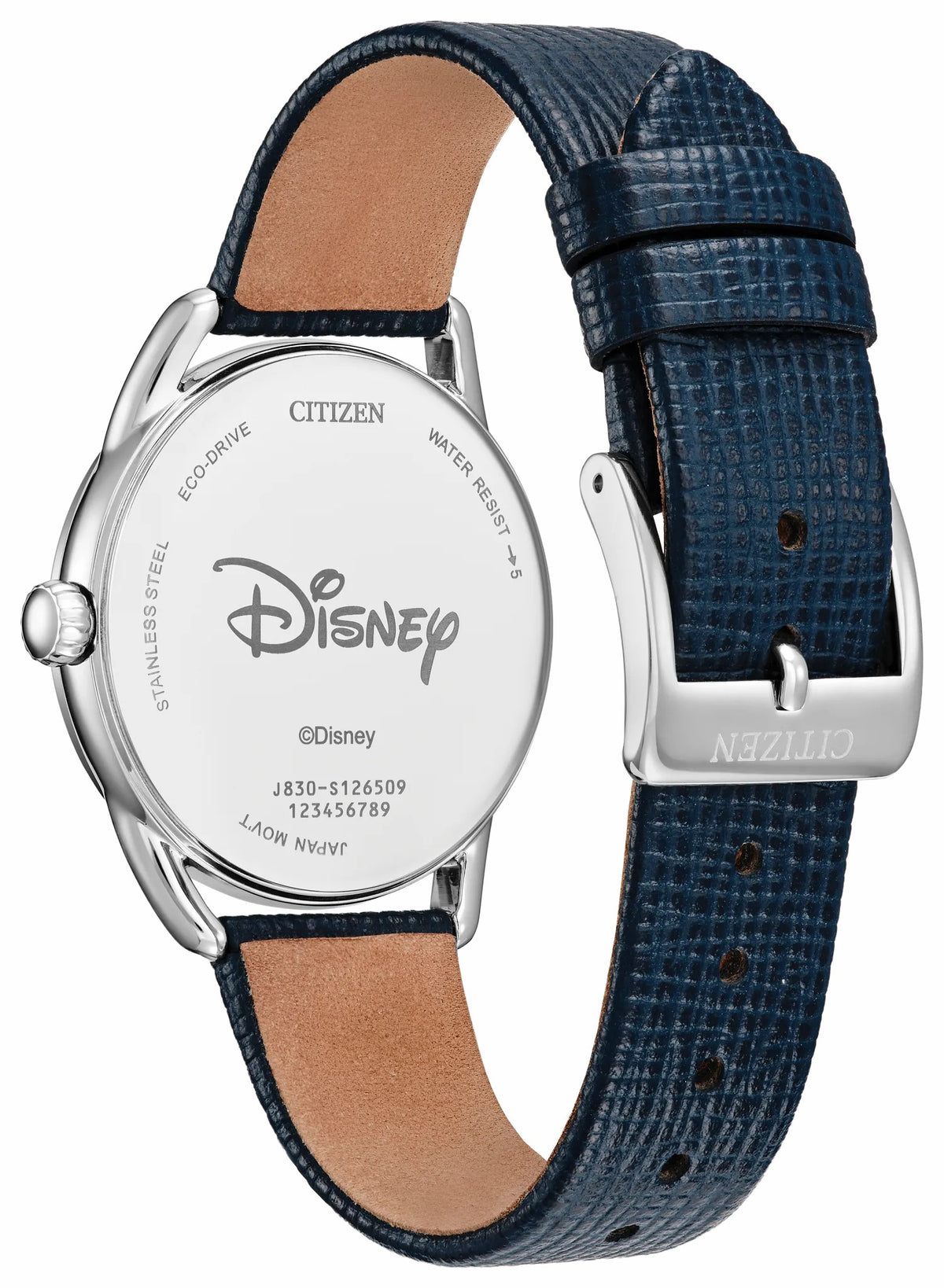 Citizen Deals - Mickey Mouse and Minnie Mouse Picnic Pedal Blue Dial Leather Strap FE7097-05W