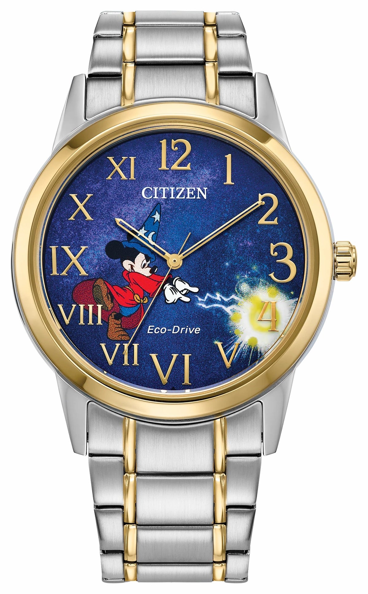 Citizen Special Offer - Sorcerer's Apprentice Mickey Blue Dial Stainless Steel Bracelet FE7064-71W