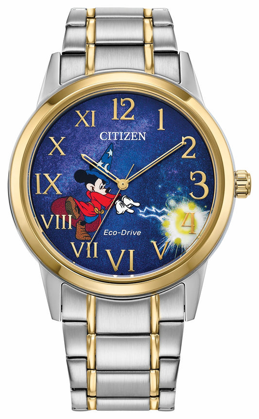 Citizen Special Offer - Sorcerer's Apprentice Mickey Blue Dial Stainless Steel Bracelet FE7064-71W