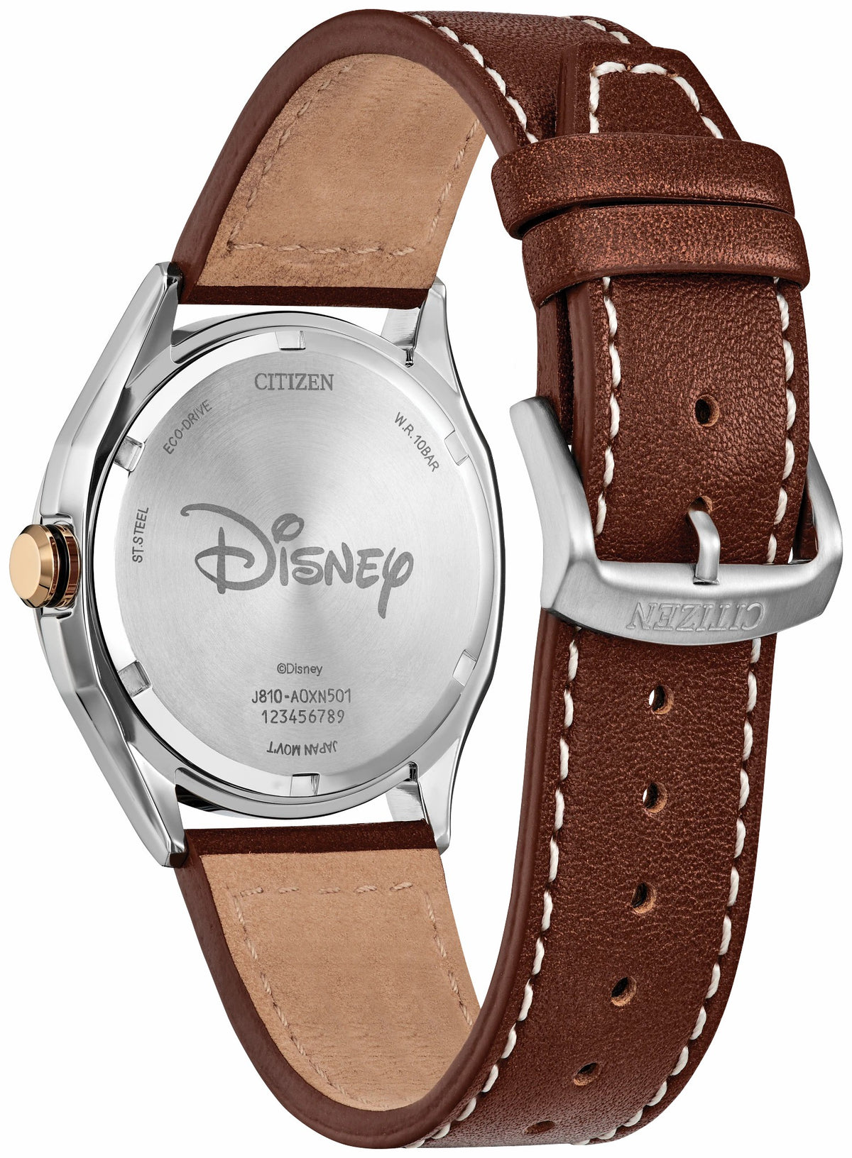 Citizen Deals - Mickey Mouse Explorer Green Dial Leather Strap AW1149-06W