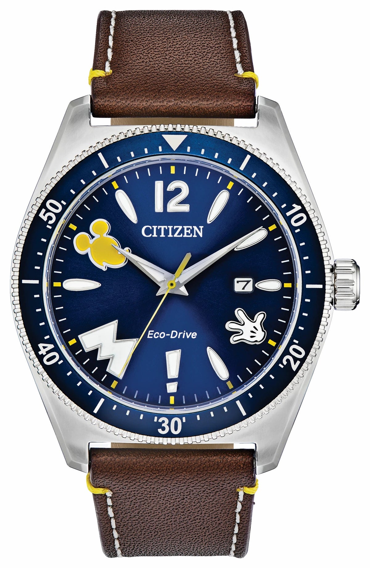 Citizen Smart Buy - Mickey Mouse Blue Dial Leather Strap AW1599-00W