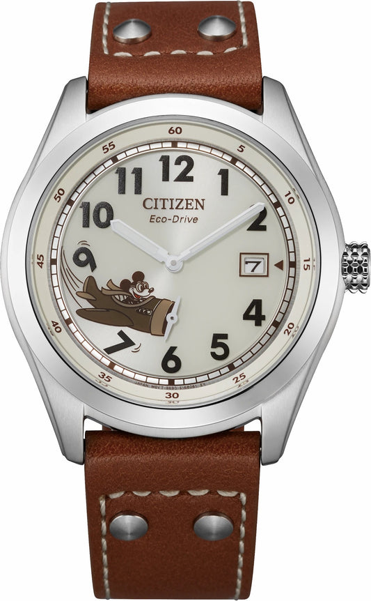 Citizen Popular - Mickey Aviator Ivory Dial Leather Strap BV1088-08W