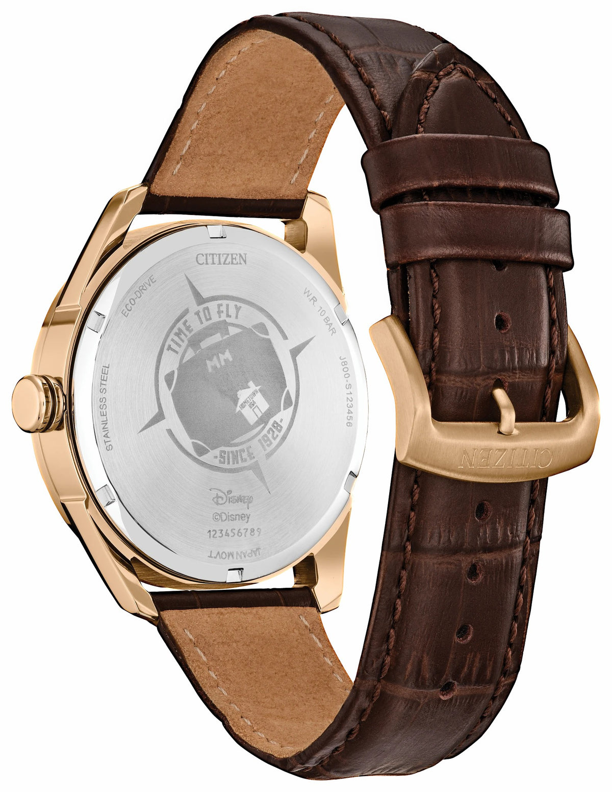 Citizen Best Price - Hometown Mickey Mouse Beige Dial Leather Strap AW0088-04W