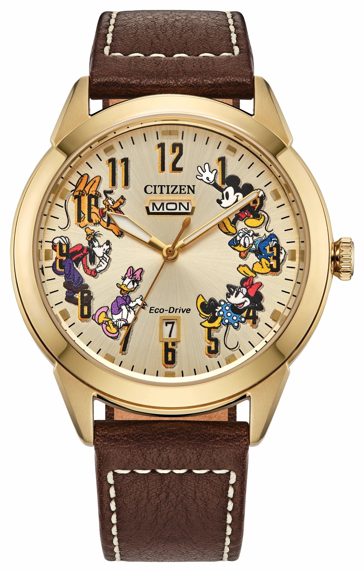 Citizen Great Value - Donald Duck and Crew Beige Dial Leather Strap AW0093-04W