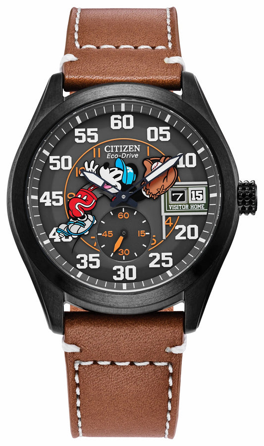 Citizen Top Pick - Batter's up Mickey Brown Dial Leather Strap BV1089-05W