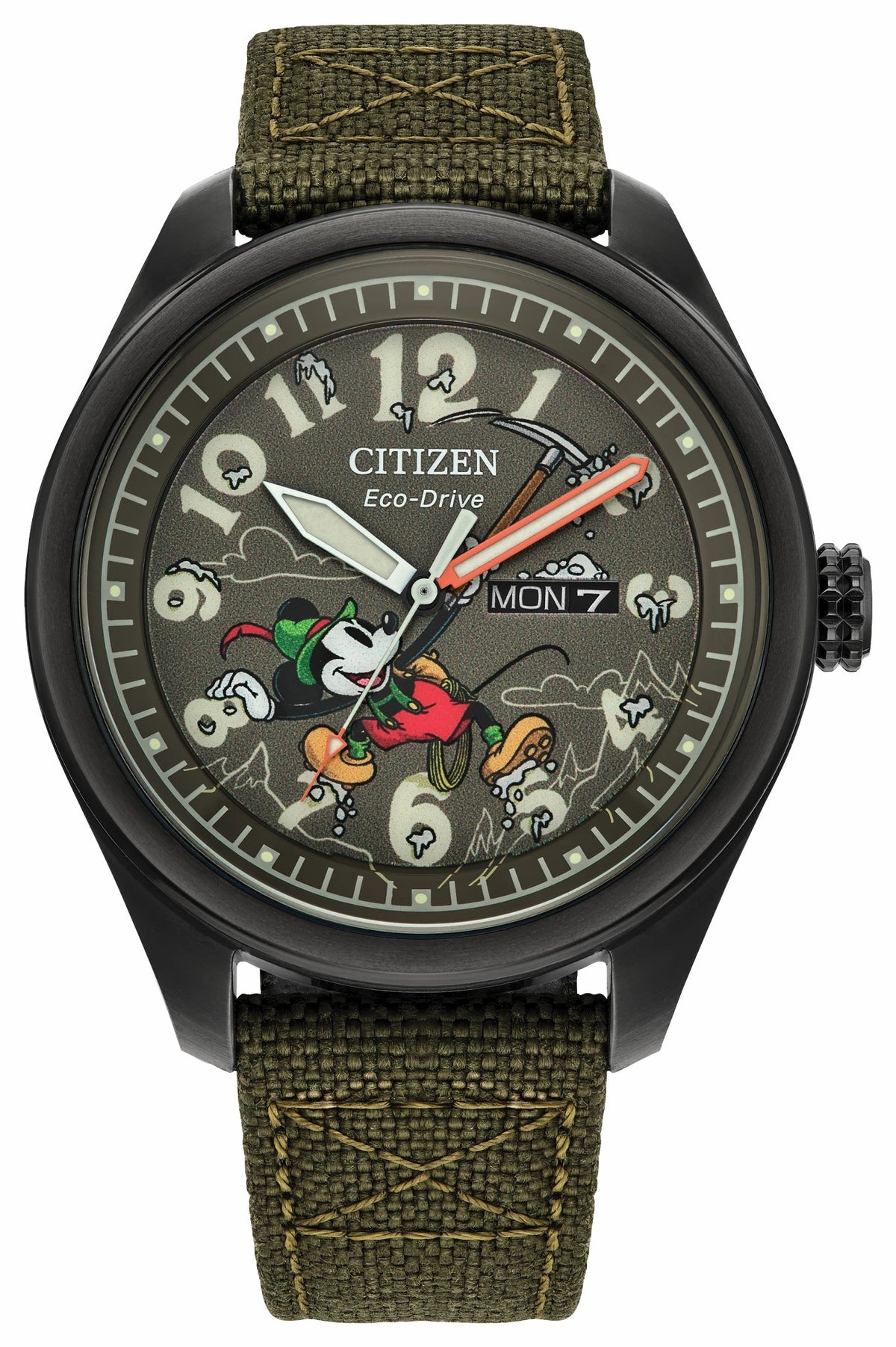 Citizen Hot Sale - Alpine Mickey Mouse Green Dial CORDURA® Strap AW0148-47W