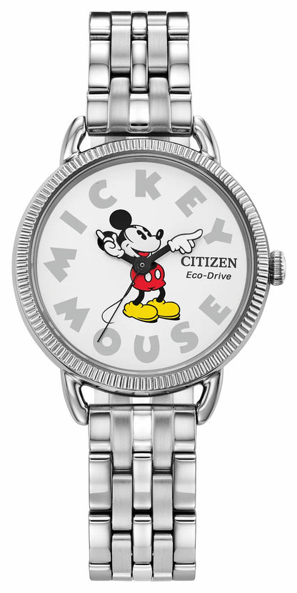 Citizen Signature - Mickey Mouse White Dial Stainless Steel Bracelet EM1051-53W