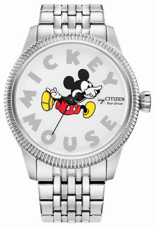Citizen Trusted - Mickey Mouse White Dial Stainless Steel Bracelet BM7481-53W