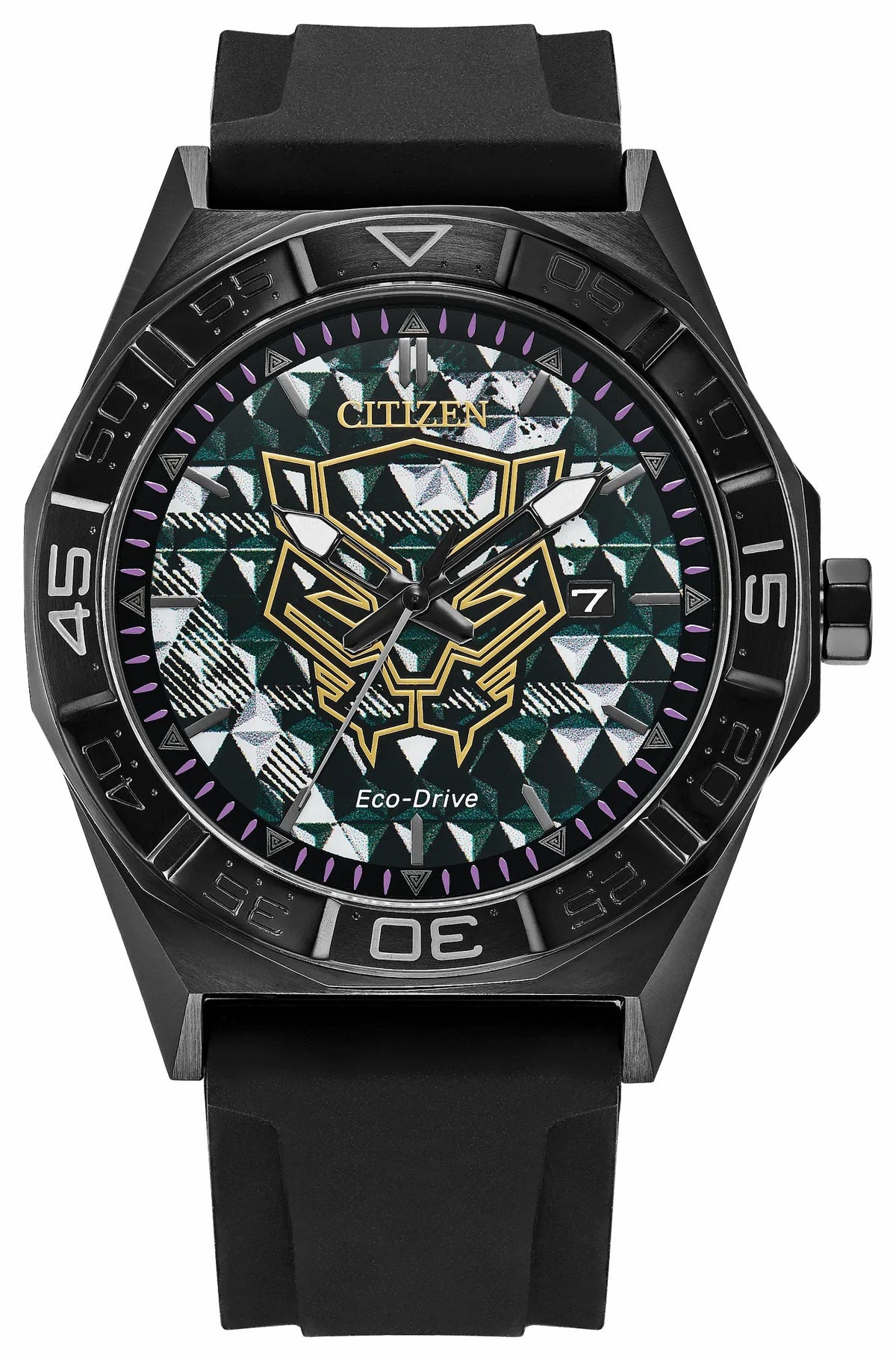 Citizen Sale - Black Panther 60th Anniversary Black Dial Silicone Strap AW1858-03W
