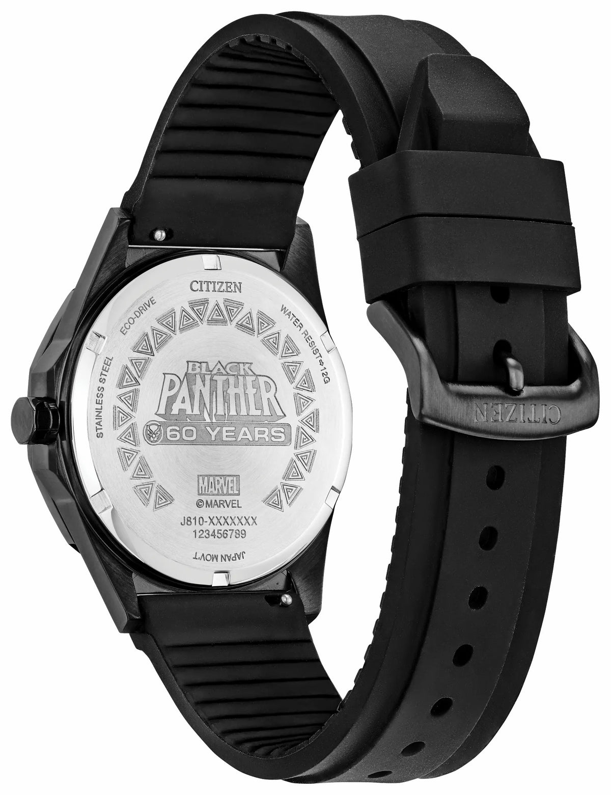 Citizen Sale - Black Panther 60th Anniversary Black Dial Silicone Strap AW1858-03W