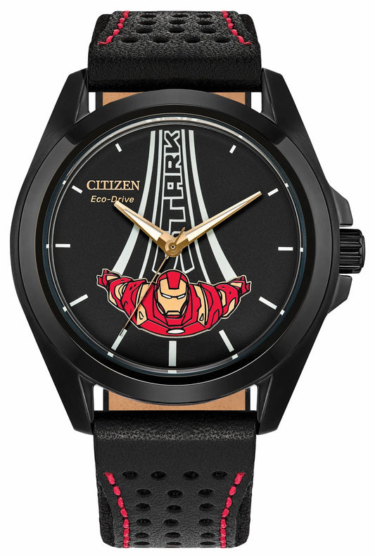 Citizen Best Price - Stark, Kinda Sorta Famous Black Dial Leather Strap AW2095-41W
