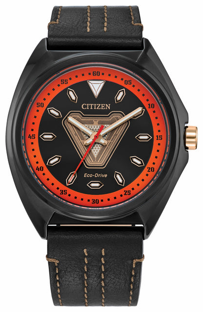 Citizen Best Price - Tony Stark '63 Black Dial Leather Strap AW2075-05W