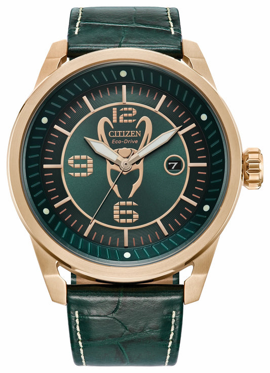 Citizen Latest - Loki Green Dial Leather Strap AW1363-06W
