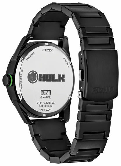 Citizen Value - Hulk, Green Goliath Black Dial Stainless Steel Bracelet BM7675-57W