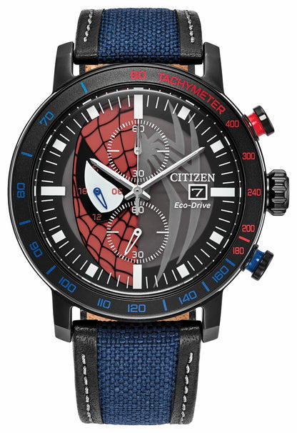 Citizen Signature - Spider-Man Double Vision Multiple Dial Nylon & Leather Strap CA0855-47W