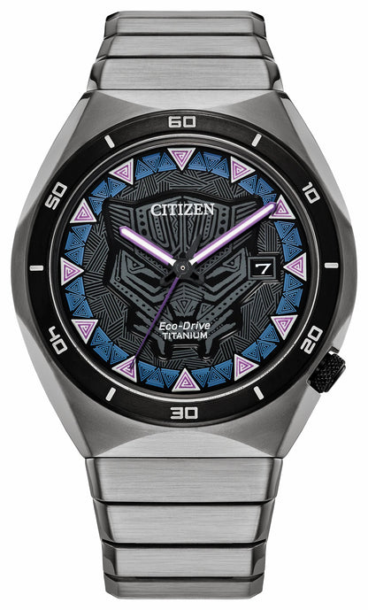 Citizen Great Value - Black Panther Black Dial Super Titanium Bracelet AW1668-50W