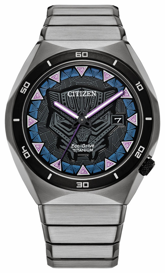 Citizen Great Value - Black Panther Black Dial Super Titanium Bracelet AW1668-50W