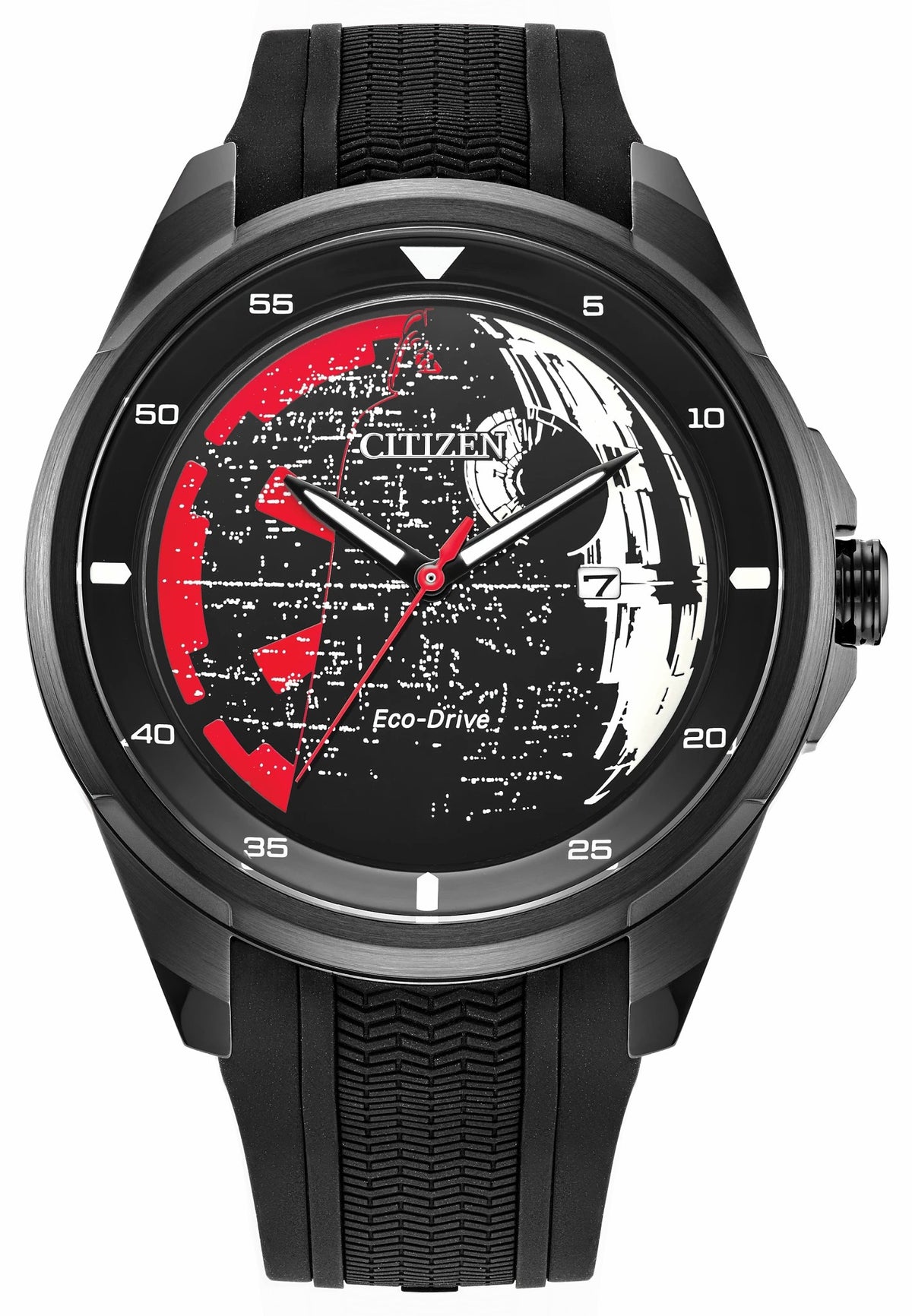 Citizen Everyday - Death Star, Vader's Shadow Black Dial Silicone Strap AW1606-06W