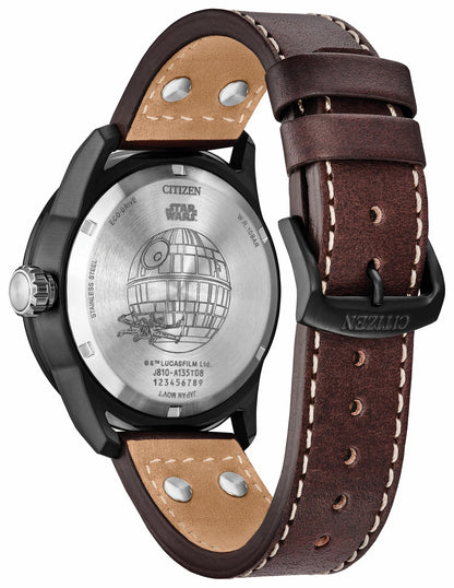 Citizen Trusted - X-Wing and TIE Fighter Black Dial Leather Strap AW1738-05W