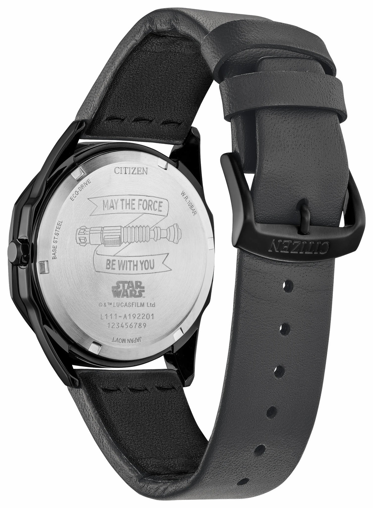 Citizen Hot Sale - Jedi Master Black Dial Leather Strap BM7498-00W