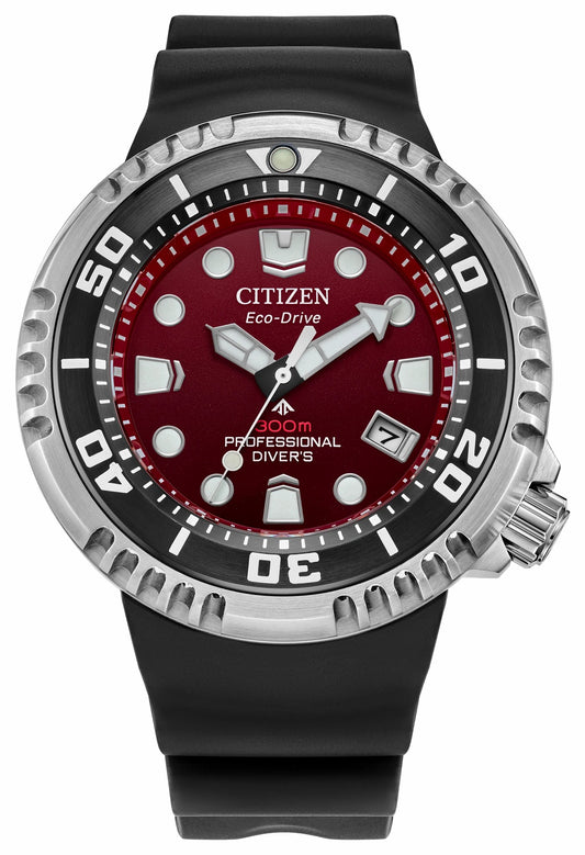 Citizen Trusted - Promaster Dive E365 Red Dial BENEBiOL™ PU Strap BN1024-01Z