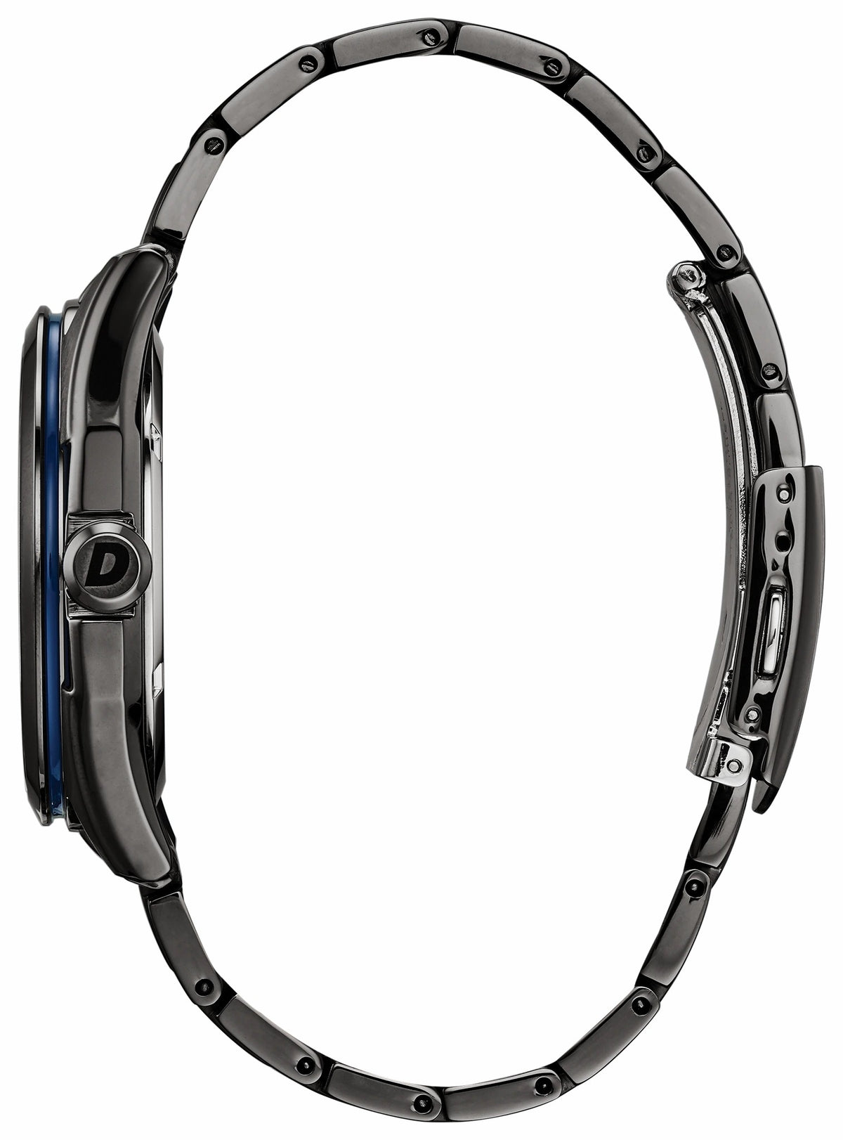 Citizen New - Citizen WDR Eco-Drive Black Blue Dial Stainless Steel Watch