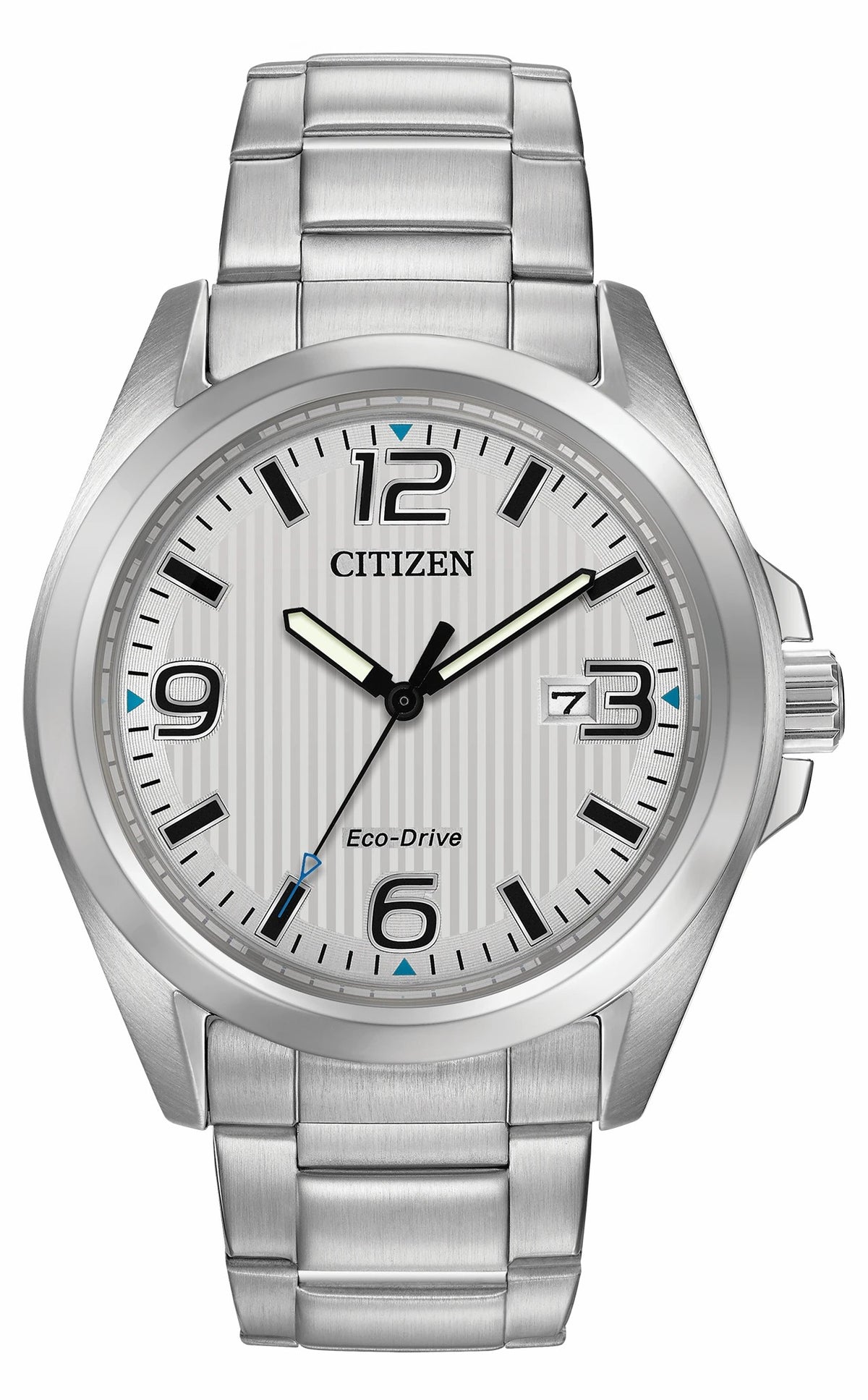 Citizen Deals - Chandler - Men's Eco-Drive Silver Stainless Steel Date Watch