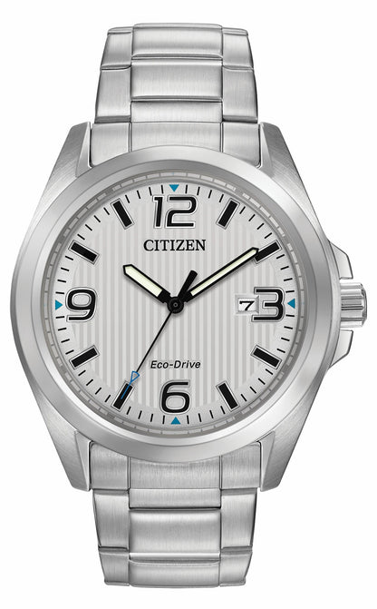 Citizen Deals - Chandler - Men's Eco-Drive Silver Stainless Steel Date Watch