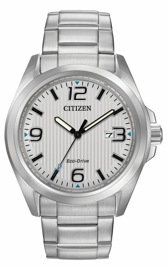 Citizen Deals - Chandler - Men's Eco-Drive Silver Stainless Steel Date Watch