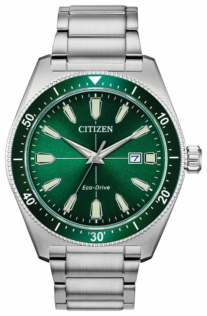 Citizen Deals - Citizen Vintage Brycen Sport Eco-Drive Green Dial Watch